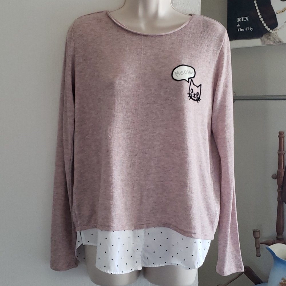 H&M Cat Sweater Size 14Y
